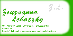 zsuzsanna lehotzky business card